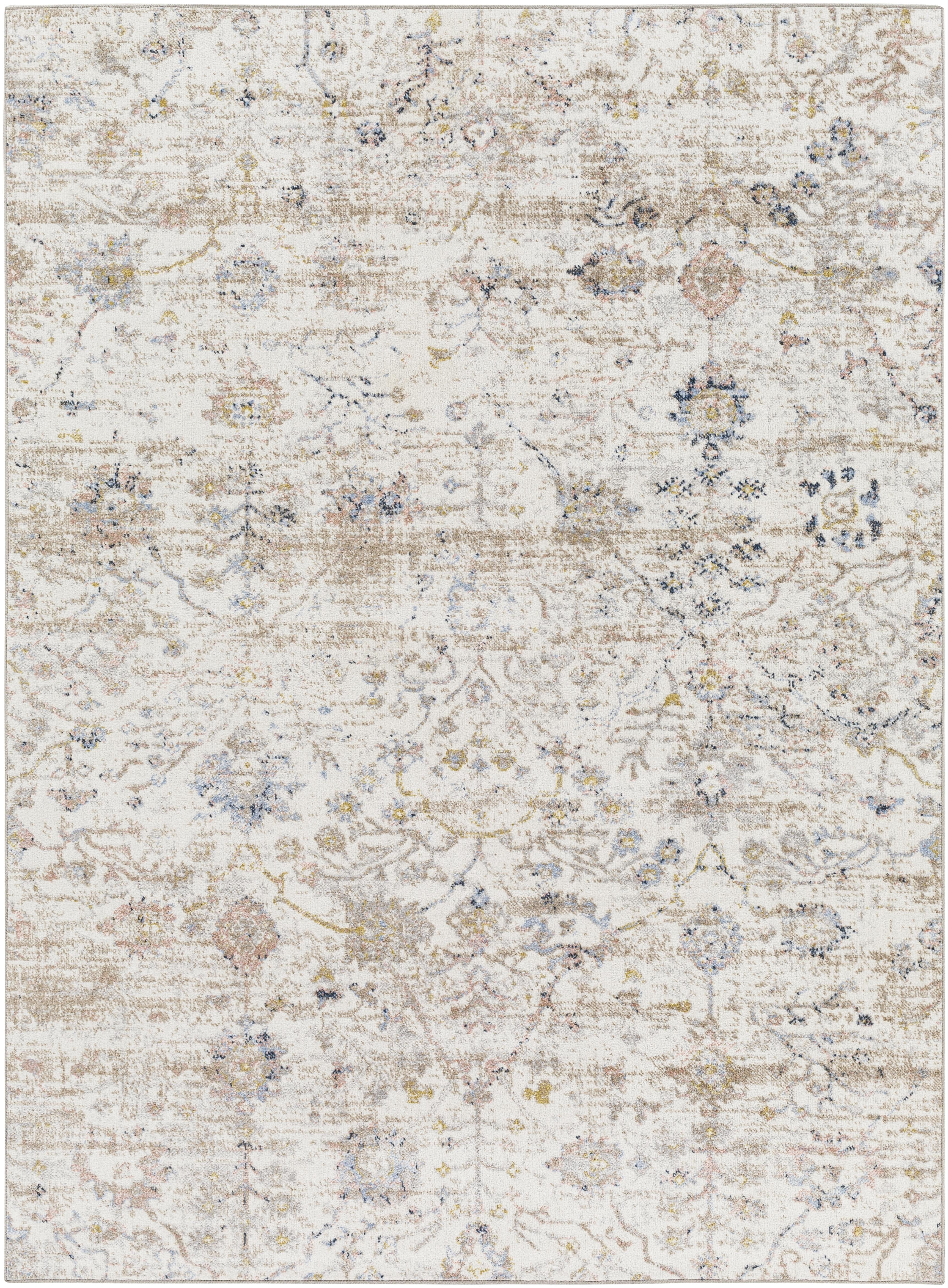 Mainstays Machine Woven Pastel Pastel Print Area Rugs, 5'3"x 7'