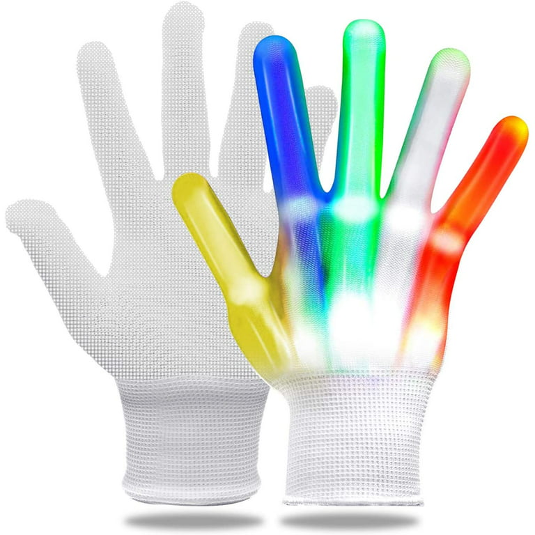 Light Up Gloves for Kids Girls Boys Toys Birthday Gifts for 10-13 Year Old Boys Girls Kids Sensory, Kids Unisex, Size: 9