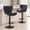 Black-43" high, variant on EDX Bar Stools Set of 2, Modern Adjustable Armless Swivel Counter Stools with PU Leather, Black