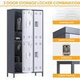 thumbnail image 5 of Aobabo Metal Storage Locker for Office Gym Bedroom Dormitory,6 Doors Steel Storage Locker Cabinet for Employees,Industrial Storage Locker with 1 Shelves, 5 of 8