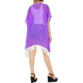 thumbnail image 2 of HAPPY BAY Women's Chiffon Summer Beach Open Front Maternity Beachwear Duster Kimono Cardigan XL-XXL Lavender_AB736, 2 of 4