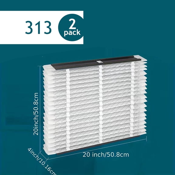 313 Replacement Air Filter 20x20x4 MERV 13 for AprilAire Whole House Air Purifiers (pack of 2)