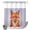 Orange, variant on No Hook Shower Curtain, Purple Fox Shower Curtains for Bathroom with See Through Top Window, Funny Animals Modern Art Waterproof & Washable Bath Curtain 66"x72"