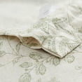 thumbnail image 5 of Kitchen Curtains Tier Curtains Linen Curtains Farmhouse Floral Green Kitchen Cafe Curtains 24 Inch Length Small Rustic Country Curtains Rod Pocket Kitchen Curtain Set 2 Panels Green on Beige, 5 of 6
