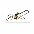 thumbnail image 2 of ANQIDI Dimmable Geometry Square Ceiling Light Modern Black Acrylic LED Chandelier for Bedroom, Living Room, 2 of 9