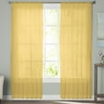 thumbnail image 3 of Yellow Solid, Semi Sheer Curtains 96 Inch Length 2 Panels Set, Pure Color Sheer Kitchen Curtain Privacy Voile Window Curtain for Living Room Bedroom Rod Pocket Drapes, 3 of 7