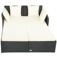thumbnail image 3 of Costway Sofá Cama de Ratán para Exteriores con Cojines y Cojines, Color Beige, 3 of 6