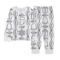 thumbnail image 1 of Ensemble pour Enfants, Décontracté Imprimé Couleur Manches Longues Bricolage Dessin à la Main 2 Pcs Taille Élastique, 1 of 5