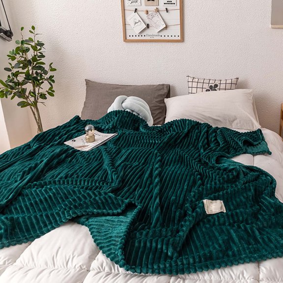 LSLJS Blanket & Soft Striped - Throw Blanket & Warm Velvet Flannel - Blankets & Microfiber for Couch Sofa Nap Bed Living Room Home 61x51" All Seasons