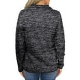thumbnail image 5 of UJNDER Women's Sweatshirt Solid Color Stand Collar Zipper Pullover Long Sleeve Casual Winter Black XL, 5 of 9