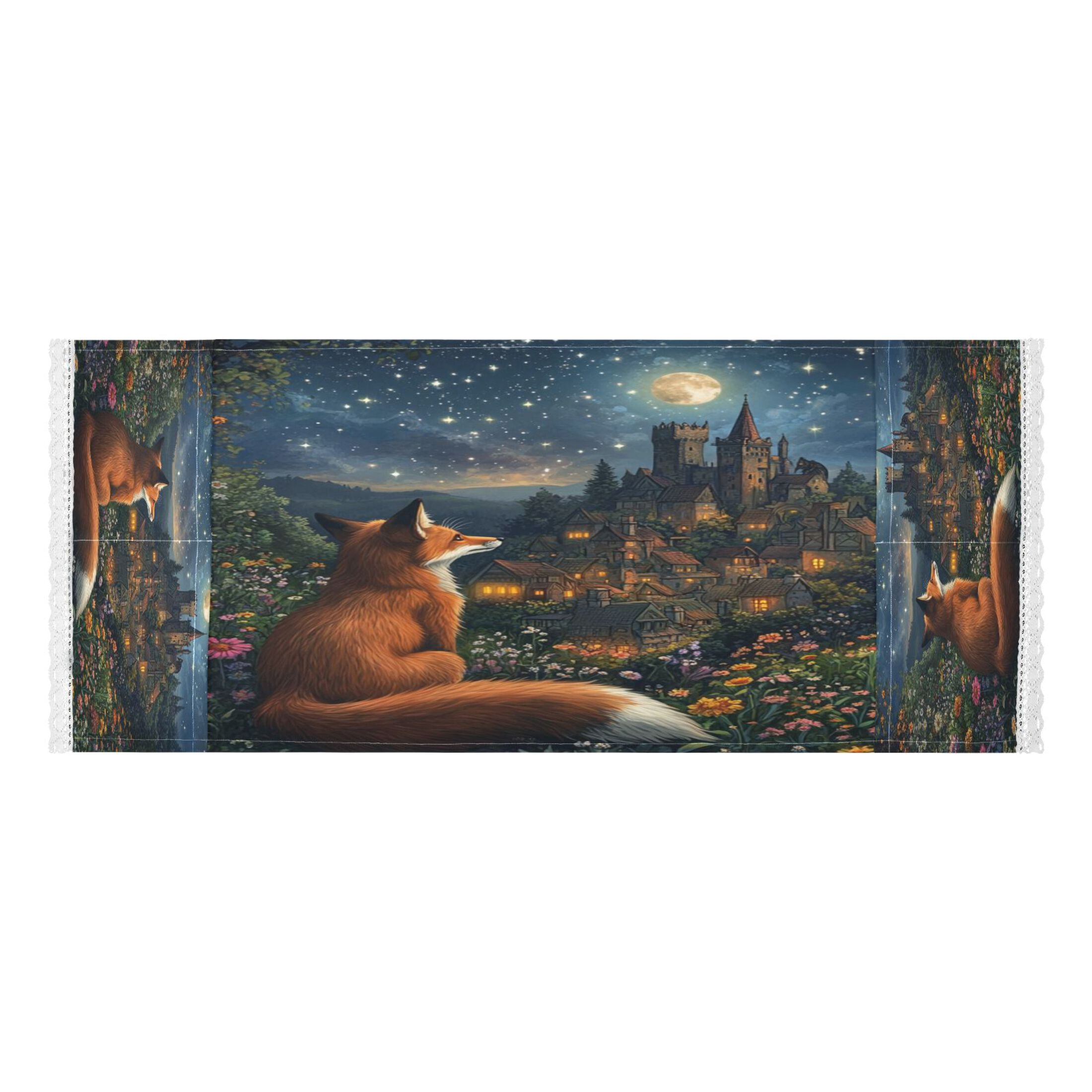 WOBOGO Red Fox Journey Washing Machine Cloth Dryer Refrigerator Top Cover Protective Non-Slip Mat For Kitchen Laundry