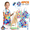 Colorful Style2:4pcs, variant on 4pcs Kids Cooking Aprons Adjustable Strap Kitchen Aprons Front Pocket for Kids Toddler Painting Baking Artist