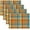 Orange Blue Plaid, variant on Red and Green Buffalo Plaid Placemats Set of 4 Christmas New Year Holiday Decoration for Dining Table Easy to Clean Kitchen Table Mats 18 X 12 Inch