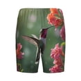 thumbnail image 2 of Lsque Humming Bird 1 Mens Sleep Pajama Shorts,Short Pajama Pants, Cotton Ultra-Soft Knit-X-Large, 2 of 9