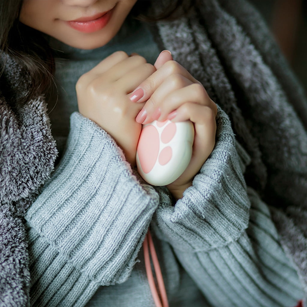 CIYISON Mini Double Sided Quick Heating Hand Warmer for Cat's Paw Shape Can Be Used As A Pendant