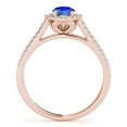 thumbnail image 3 of 1.40 Ct Halo Split Shank Blue Diamond Engagement Rings - Bridal Set - 14K Gold, 3 of 11