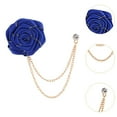 thumbnail image 6 of FVDPWYE Flower Chain Brooch Lapel Pin Fashion Accessories Suit Pin for Stage Performance Blue, 6 of 9