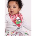 thumbnail image 6 of Character Infant Baby Holiday Take Me Home, Bib, Long-Sleeve Bodysuit, and Pants Outfit Set, 3-Piece Sizes Newborn-12 Months, 6 of 13