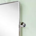 thumbnail image 4 of TEHOME Horizontal Farmhouse Chrome Metal Framed Rounded Pivot Rectangle Bathroom Mirror 35x23", 4 of 7