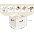 thumbnail image 2 of Organizador de zapatos plegable, organizador de zapatos de tela con asas reforzadas, caja de almacenamiento que ahorra espacio, 2 of 6