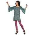thumbnail image 3 of Moomaya Robe Tunique Mini à Manches Kimono Imprimées à Col Rond pour Femmes Vêtements, 3 of 5