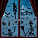 thumbnail image 5 of Juego de 9 pegatinas de esqueletos divertidos para Halloween con decoración de pared y ventana para una fiesta espeluznante y divertida, 5 of 8