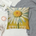 thumbnail image 2 of Qinduosi Outdoor Yellow Throw Pillow Covers Set of Spring Decorative Cushion Home Décor Decorations for Sofa,Daisy Floral Gnomes White, 2 of 5