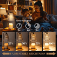 thumbnail image 6 of Marycele Gold Candle Warmer for Jar Candles with Glass, Metal, Wood Design, Includes 1 Lamp and 2 Bulbs, 6 of 8