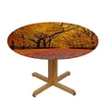 thumbnail image 3 of HAOXIT Round Fall, Fallen Leaves Thanksgiving Table Cover,Elastic Edged Table Cloth Fits Round Tables 38-42, 3 of 8