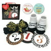 Baby Monthly Milestone Family Keepsake Gift Set for Baby's First Year (Animal Print Set)