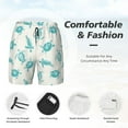 thumbnail image 3 of Balery Turtle Mens Swim Trunks Swim Shorts for Men Quick Dry Inseam Beach Shorts with Compression Liner Pocket-Small, 3 of 9