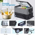 thumbnail image 6 of Entcook 58QT Dual Zone Car Refrigerator with Wheels, AC/DC Powered Portable Fridge Freezer for RV, Camping, Home, 6 of 8