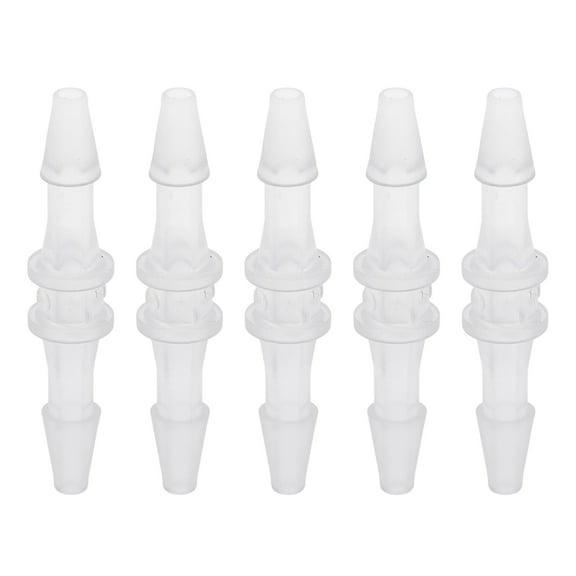 Unique Bargains Plastic Hose Barb Fitting 1/16" I Shaped 2 Way Pipe Connector Clear 5 Pcs