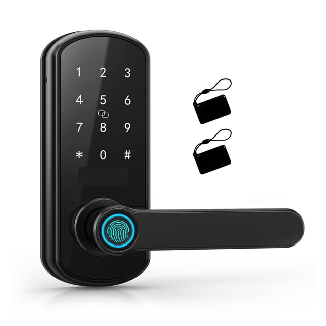 Door Lock, Fingerprint Smart Door Lock Biometric Electric Digital Password Locks Keyless Entry Door Handle Security For Home Safe ,Easy to Install