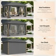 thumbnail image 4 of Summit Living 10'x13' Outdoor Patio Gazebo Heavy Duty Gazebos Canopy Shelter with Double Roofs Mosquito Netting and Privacy Screens for Outside - Gray, 4 of 9