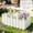 White, variant on Winter Poetry Upgrade 5-Piece Plastic Garden Fence Set, Decorative Picket Fence Edging, Weatherproof Yard Border for Lawn Flowerbeds, 9.84x8.86in Black
