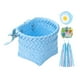 thumbnail image 3 of Cesta de bicicleta para niños tejida a mano, cesta de triciclo de repuesto, cesta de almacenamiento desmontable Azul, 3 of 9
