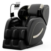 Full Body Massage Chair, Sesslife Zero Gravity Shiatsu Recliner with Air Pressure, Heating, Leg Auto Extension, Air Bags, Foot Rollers, Bluetooth, LED Lights and Portable Stand for Living Room, Black