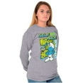thumbnail image 4 of The Smurfs Cool Kanji Self Made Unisex Plus Size Long Sleeve Tee Shirt Brisco Brands 2X, 4 of 5