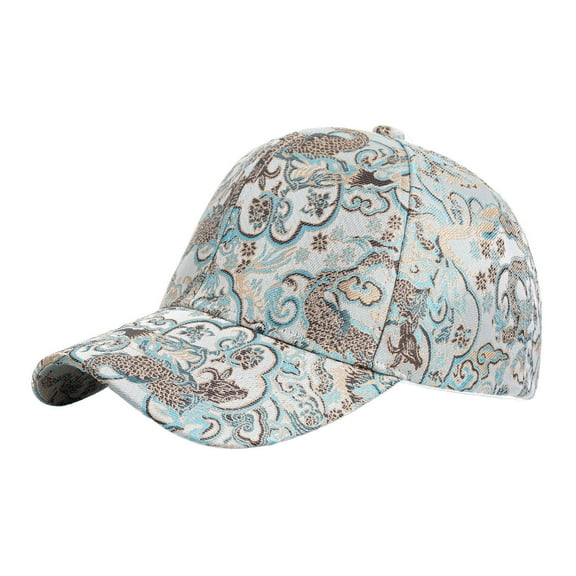 Fashion Mens Womens Print Breathable Baseball Cap Duck Tongue Hat Sunshade Outdoor Casual Cap Blue