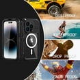 thumbnail image 4 of Decase for iPhone 14 Pro Waterproof Case - Built-in [9H Tempered Glass] Screen & Camera Protection [Compatible with MagSafe][Military Shockproof], IP68 Dustproof Full Body Protection - Black, 4 of 9