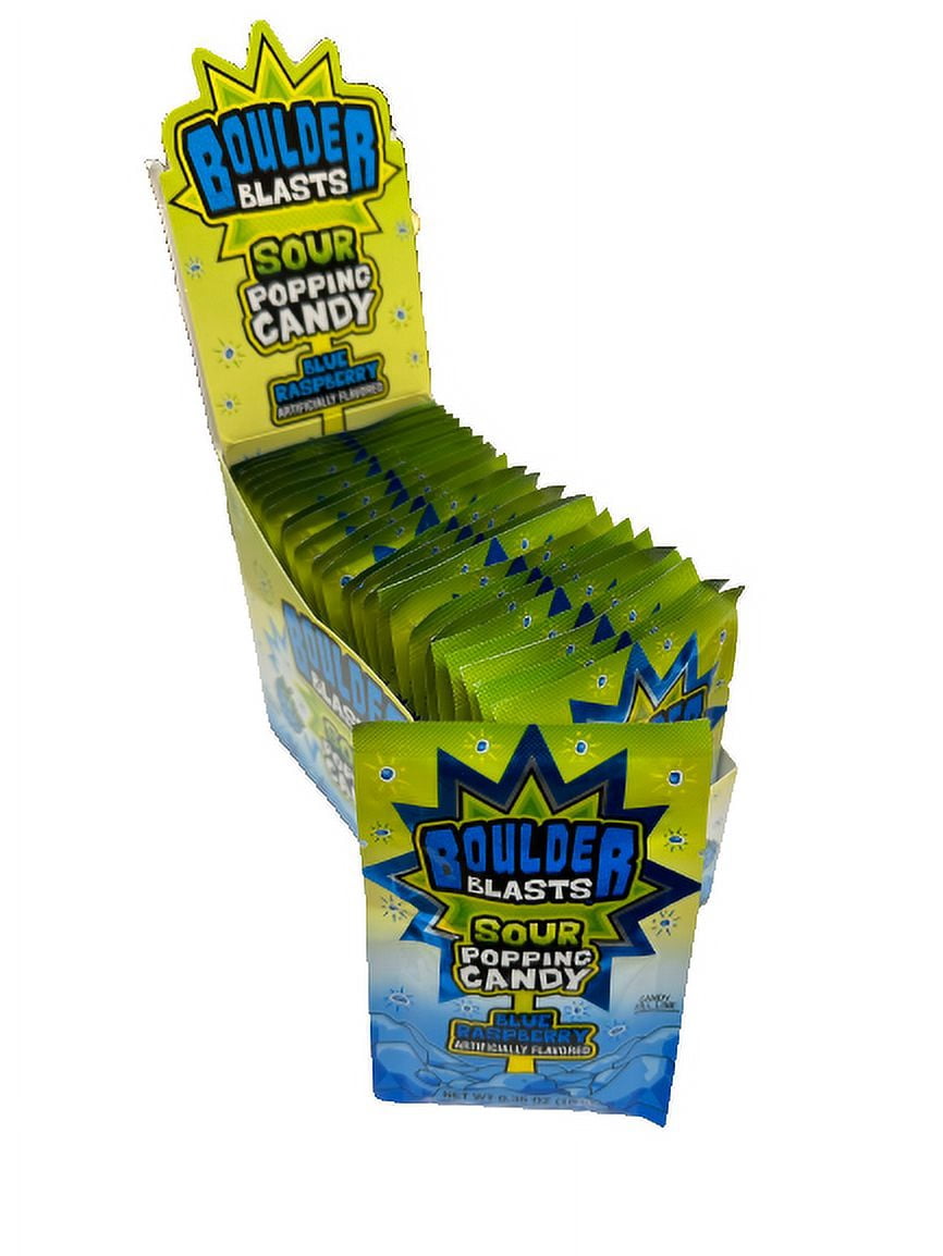 KoKo's Boulder Blasts Sour Popping Candy Blue Raspberry 0.35 oz.