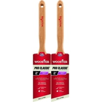 Wooster Genuine 2" Pro Classic White China Bristle Angle Sash Paintbrush 2-Pack # Z1222-2-2PK