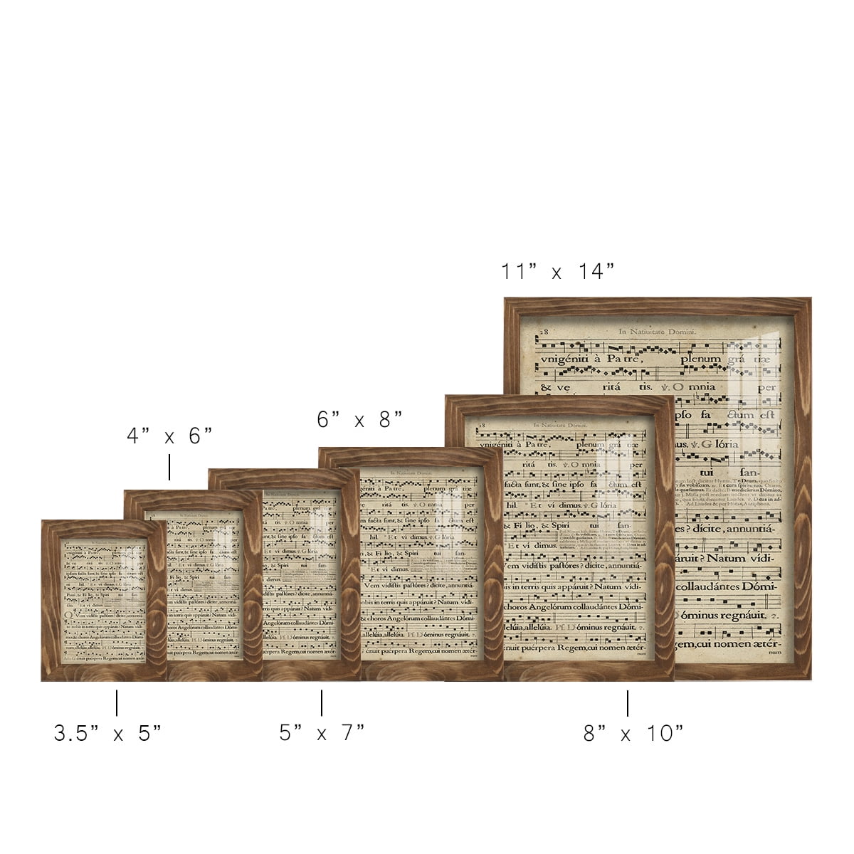 Vellum Songbook III -Framed Print w/glass-Walnut