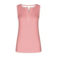 thumbnail image 6 of Timegard Tank Tops for Women Round Neck Button Sleeveless Solid Color Dressy Casual Tunic Top Blouse, 6 of 7