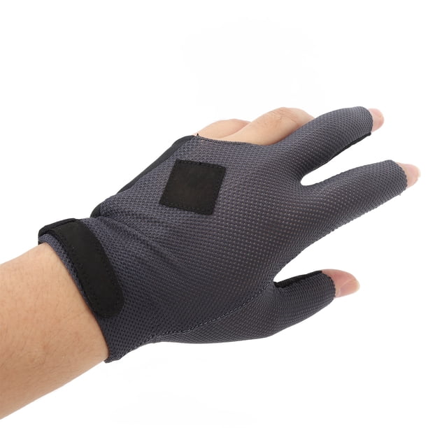 Guante de Billar, Guante de Billar, Guante de Billar de 3 Dedos, Transpirable, Antideslizante, Guante Deportivo de Billar de Alta Elasticidad con Gancho y Bucle para Mujeres y
