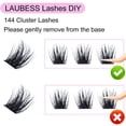 thumbnail image 4 of Kit de extensión de pestañas LAUBESS Lash Clusters con adhesivo y removedor, 4 of 6