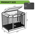thumbnail image 4 of Heavy-Duty 38" Dog Crate, 36.4in Wide Dog Crate with Detachable Tray for Easy Cleaning, Ideal for Indoor & Car Haste, 4 of 9