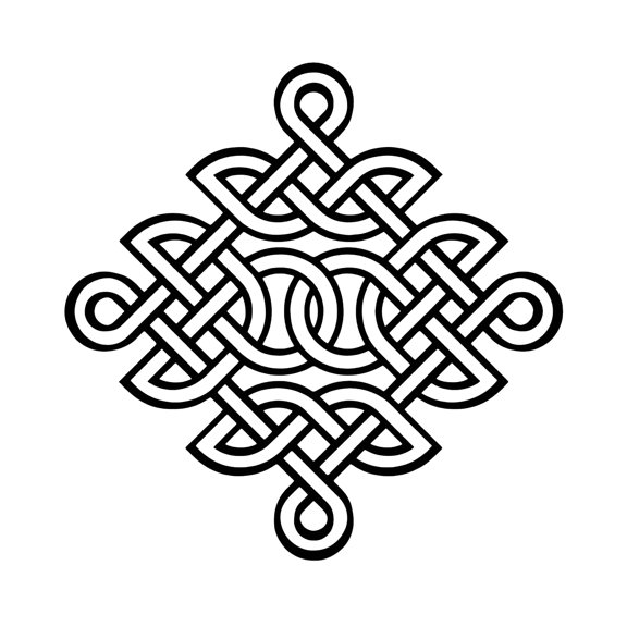 Sdcart Authentic Celtic Knot Metal Wall Art - Intricate Iron Sign Pattern Silhouette Sculpture Gallery Flat Heritage Decor Medieval Inspired Home Office Accent Artwork With Matte Finish