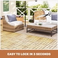 thumbnail image 5 of Jopath 20 Pack Waterproof Interlocking Deck Tiles,12"x12" Plastic Patio Tiles for Indoor Outdoor Use,Patio Floor Decking Tiles for Garden Lawn Porch Poolside Balcony,Teak 02, 5 of 8